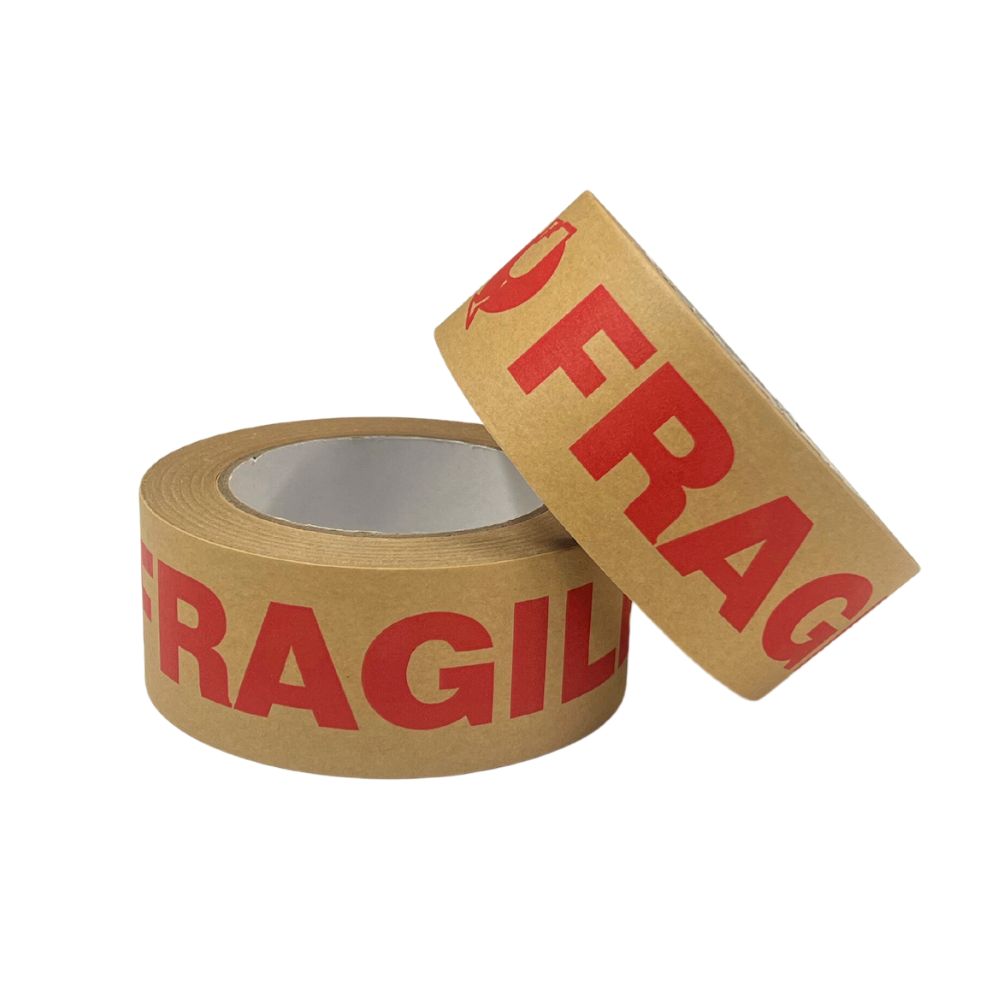 6 Roll Fragile Kraft Paper Packing Tape 48mm x 50m