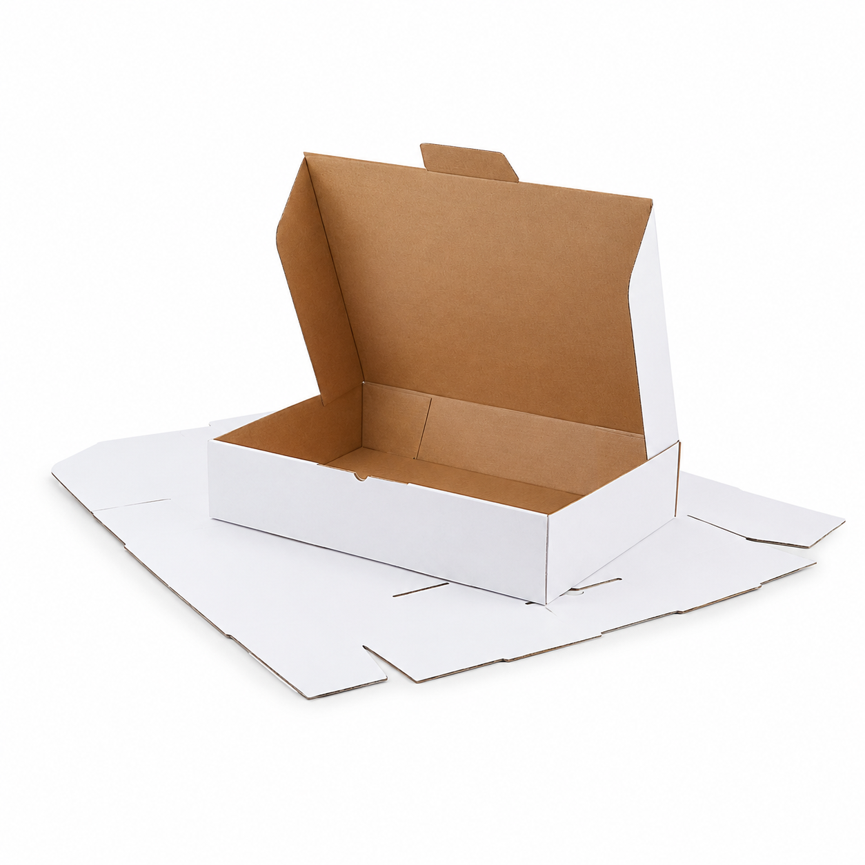 365 x 240 x 80mm A4 Die cut White Mailing Box B546