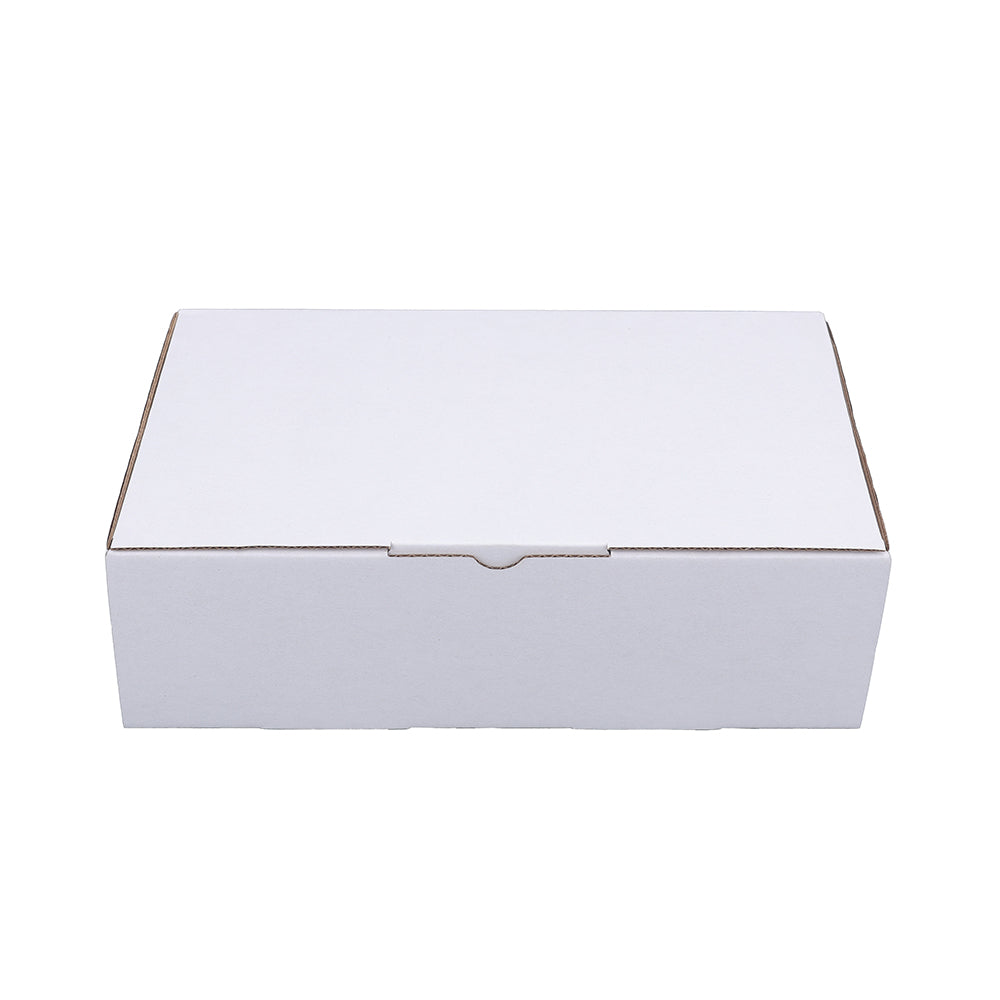 240 x 125 x 75mm Die cut White Mailing Box B4