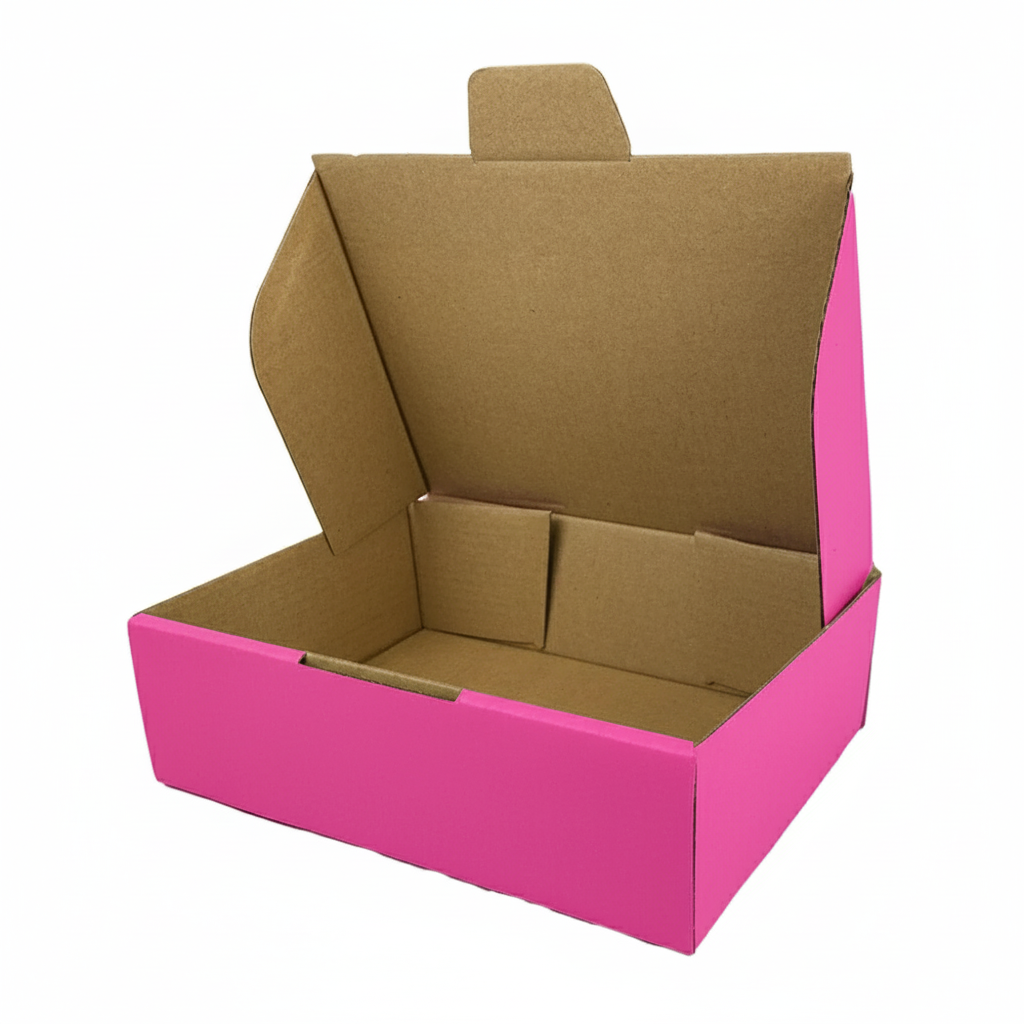 174 x 128 x 53mm Die Cut Hot Pink Postal Box B75