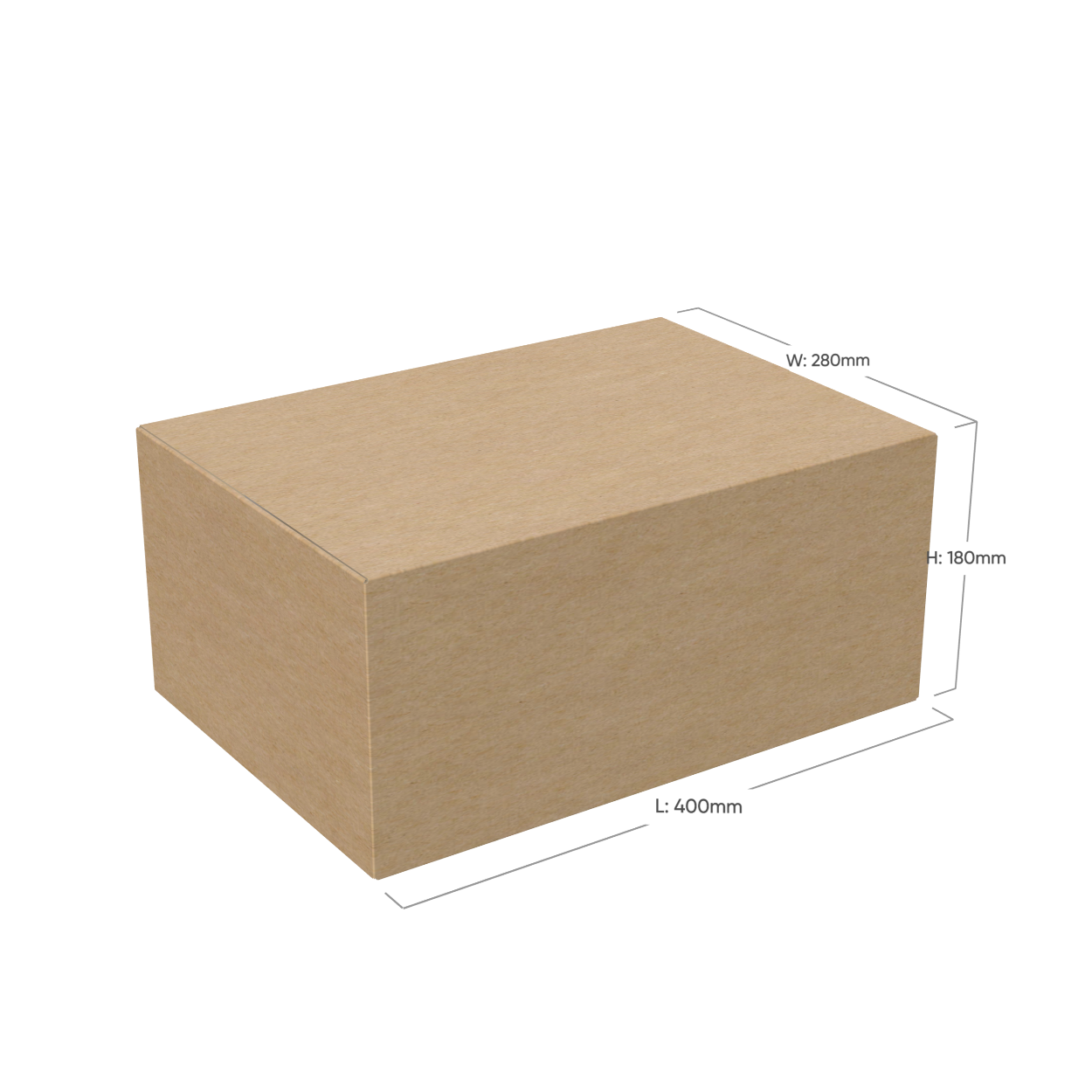 400 x 280 x 180mm Shipping Carton Regular Brown B957