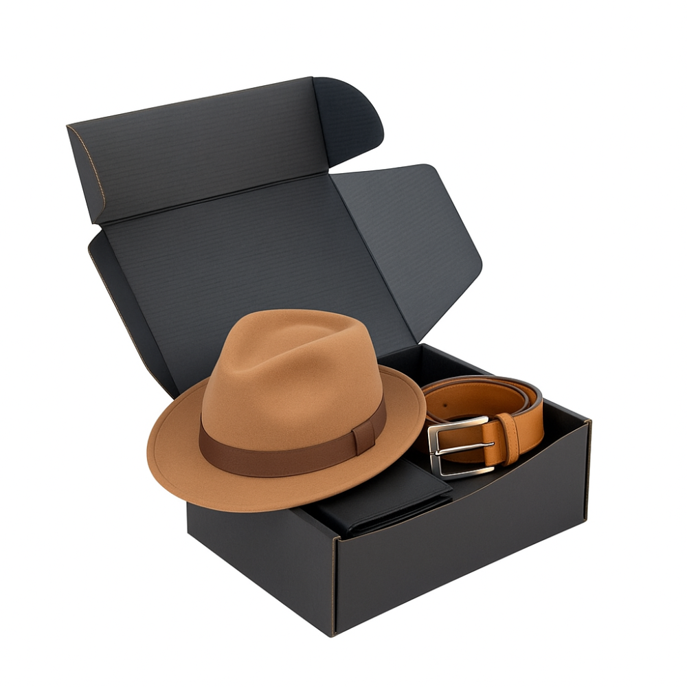 430 x 305 x 140mm A3 Premium Tuck Full Black Mailing Box B360