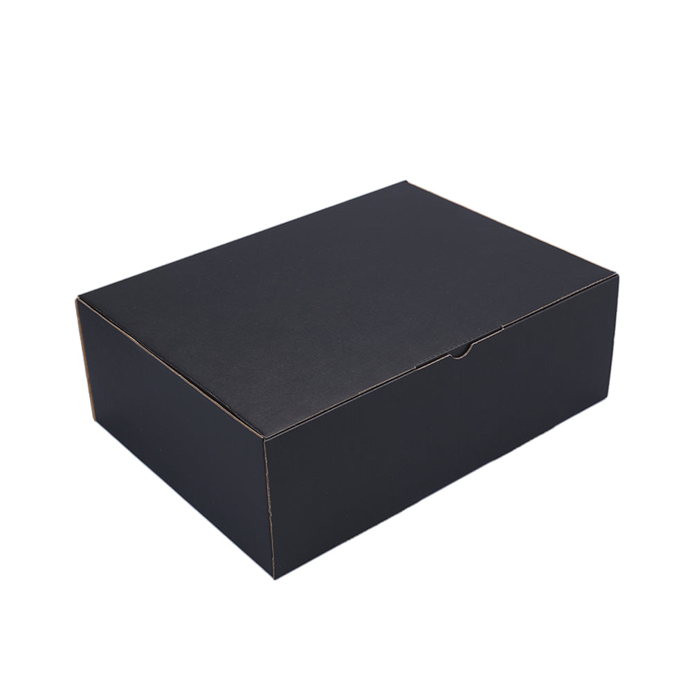 310 x 230 x 105mm A4 Die cut Black Mailing Box B59