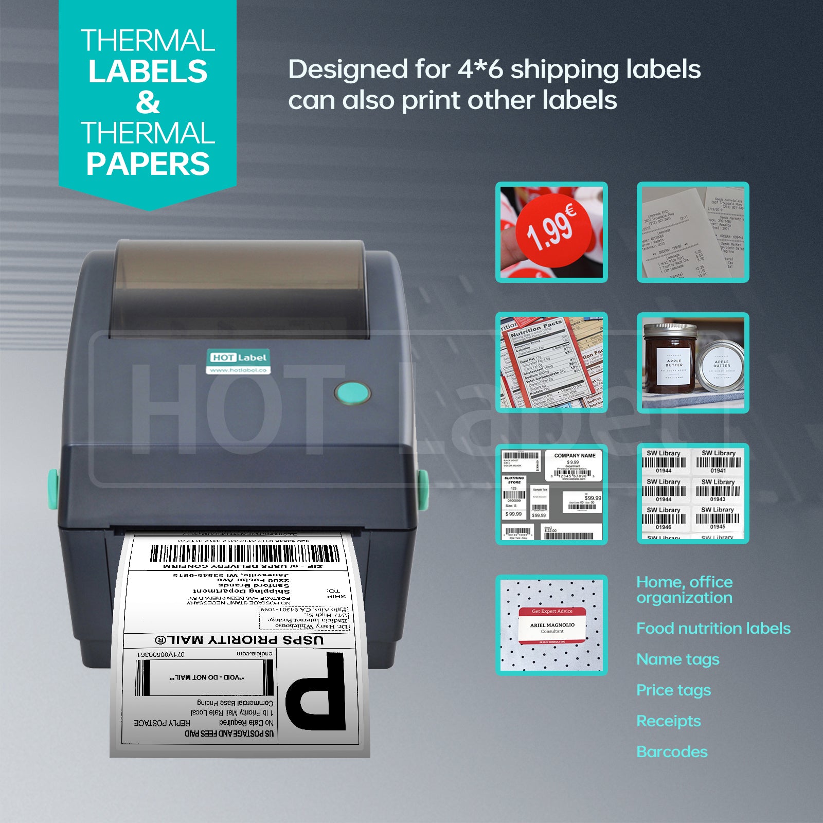 Hotlabel Direct Thermal Label Printer S8 203 DPI