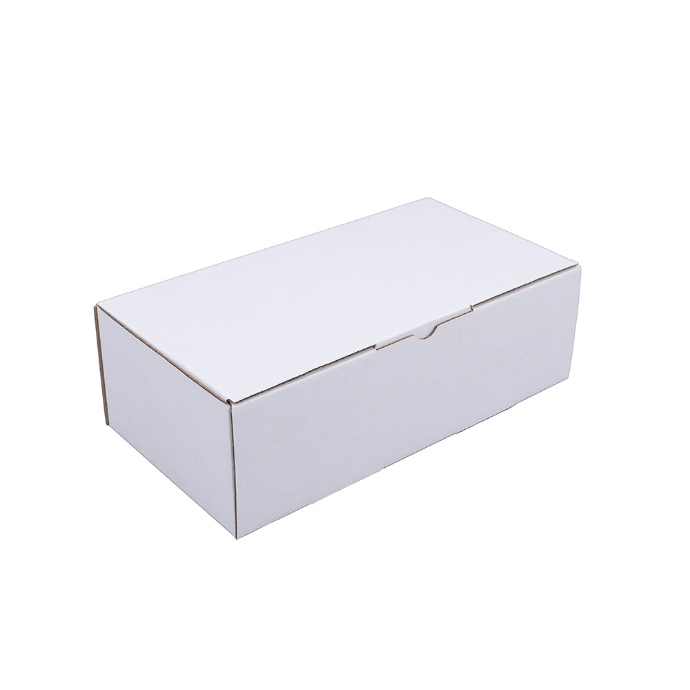 240 x 125 x 75mm Die cut White Mailing Box B4