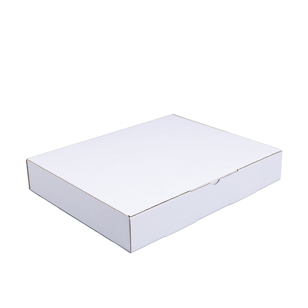 345 x 270 x 70mm Die-cut White Shipping Box B98