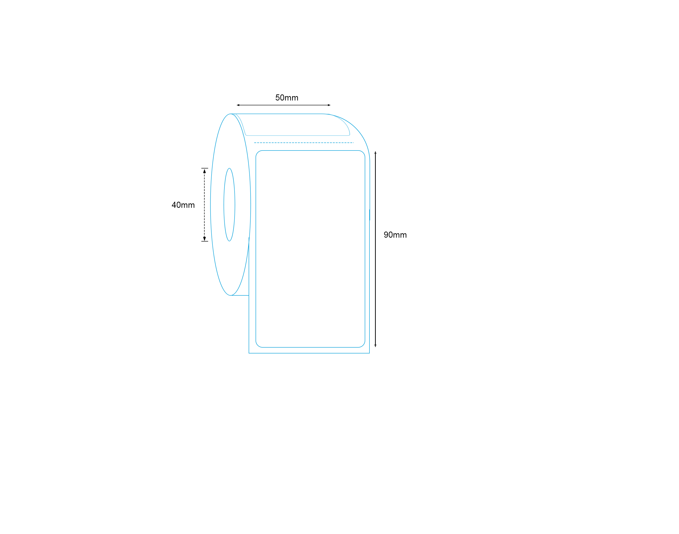 Direct Thermal Label 50 x 90mm 560 Labels per Roll A219 x 4 Rolls