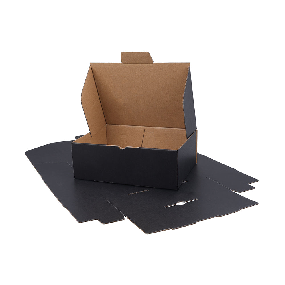 220 x 160 x 77mm A5 Die Cut Black Mailing Box B55