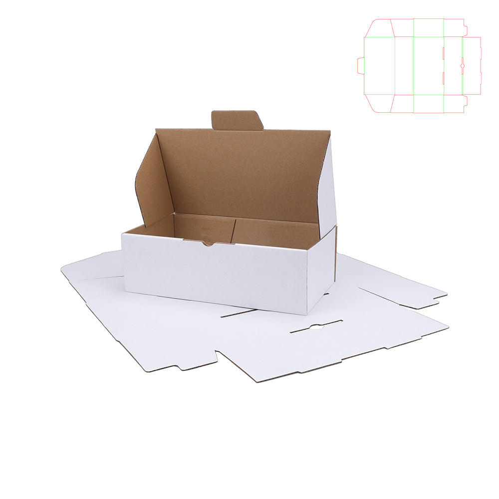 240 x 125 x 75mm White Mailing Box #CS B4 x400