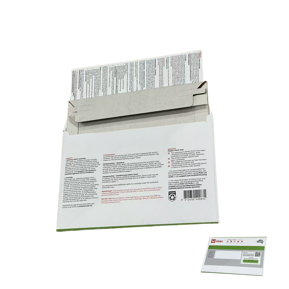 C5 Rigid Mailer 152mm x 227mm fit AusPOST Prepaid Envelope