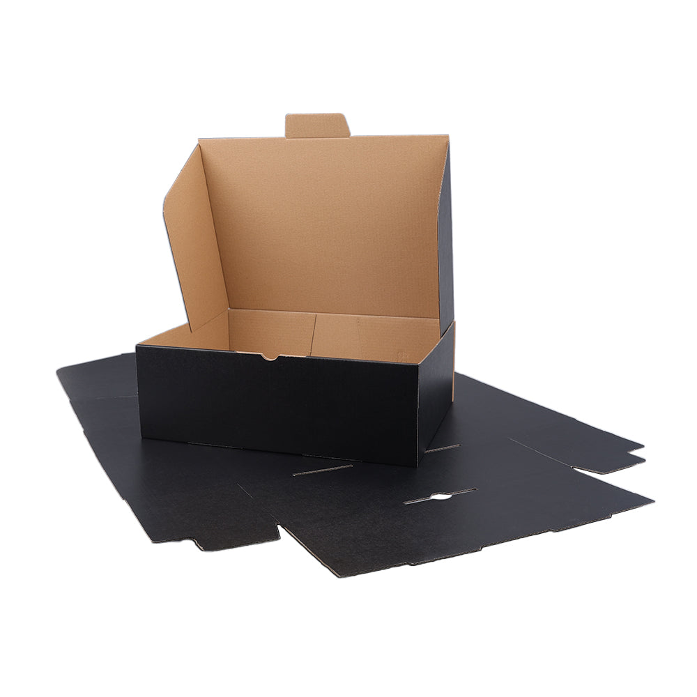 310 x 230 x 105mm A4 Die cut Black Mailing Box B59