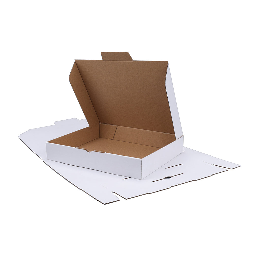 345 x 270 x 70mm Die-cut White Shipping Box B98