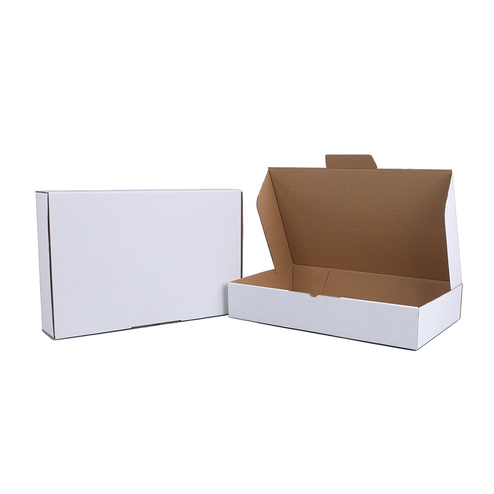 220 x 145 x 35mm Die cut White Mailing Box Eco Friendly B83