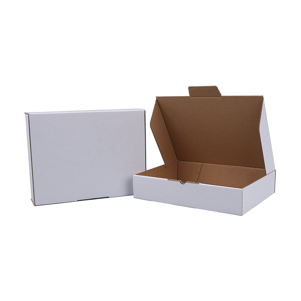 270 x 200 x 55mm Die cut White Mailing Box B108