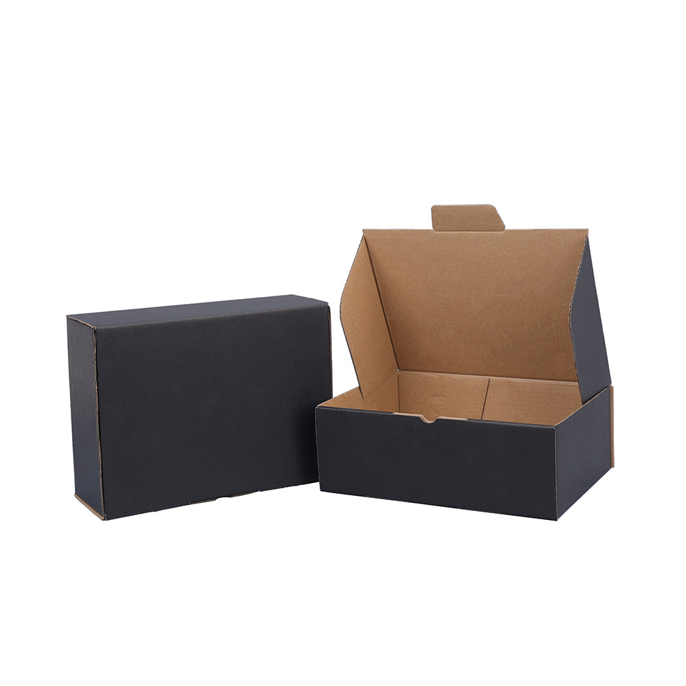 220 x 160 x 77mm A5 Die Cut Black Mailing Box B55