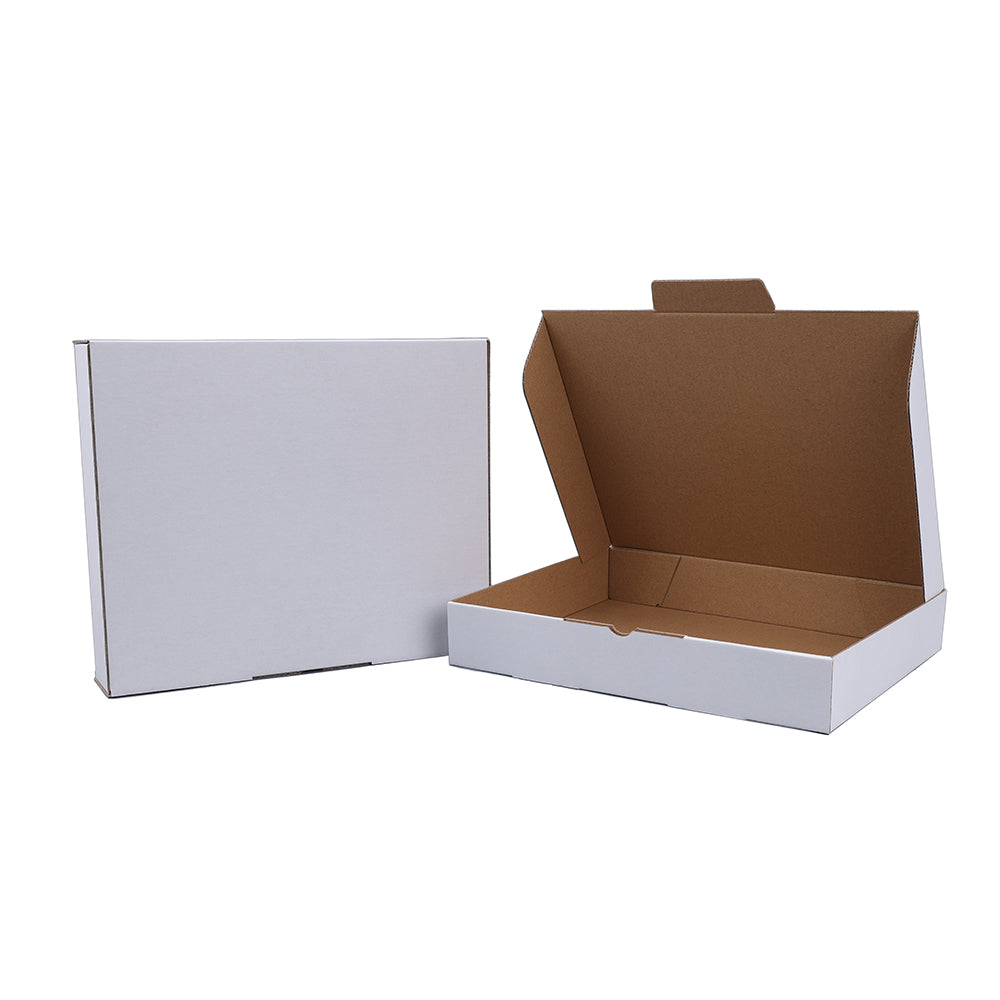 345 x 270 x 70mm Die-cut White Shipping Box B98