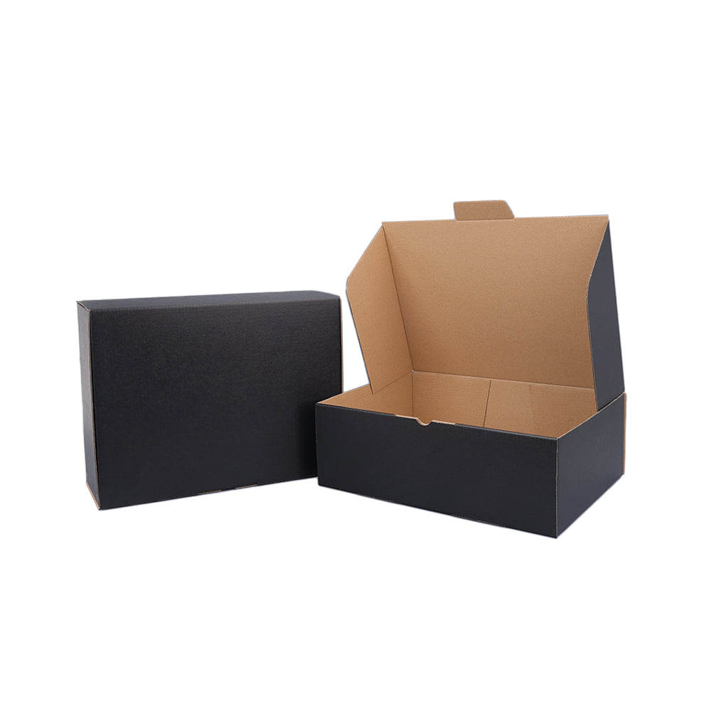 310 x 230 x 105mm A4 Die cut Black Mailing Box B59