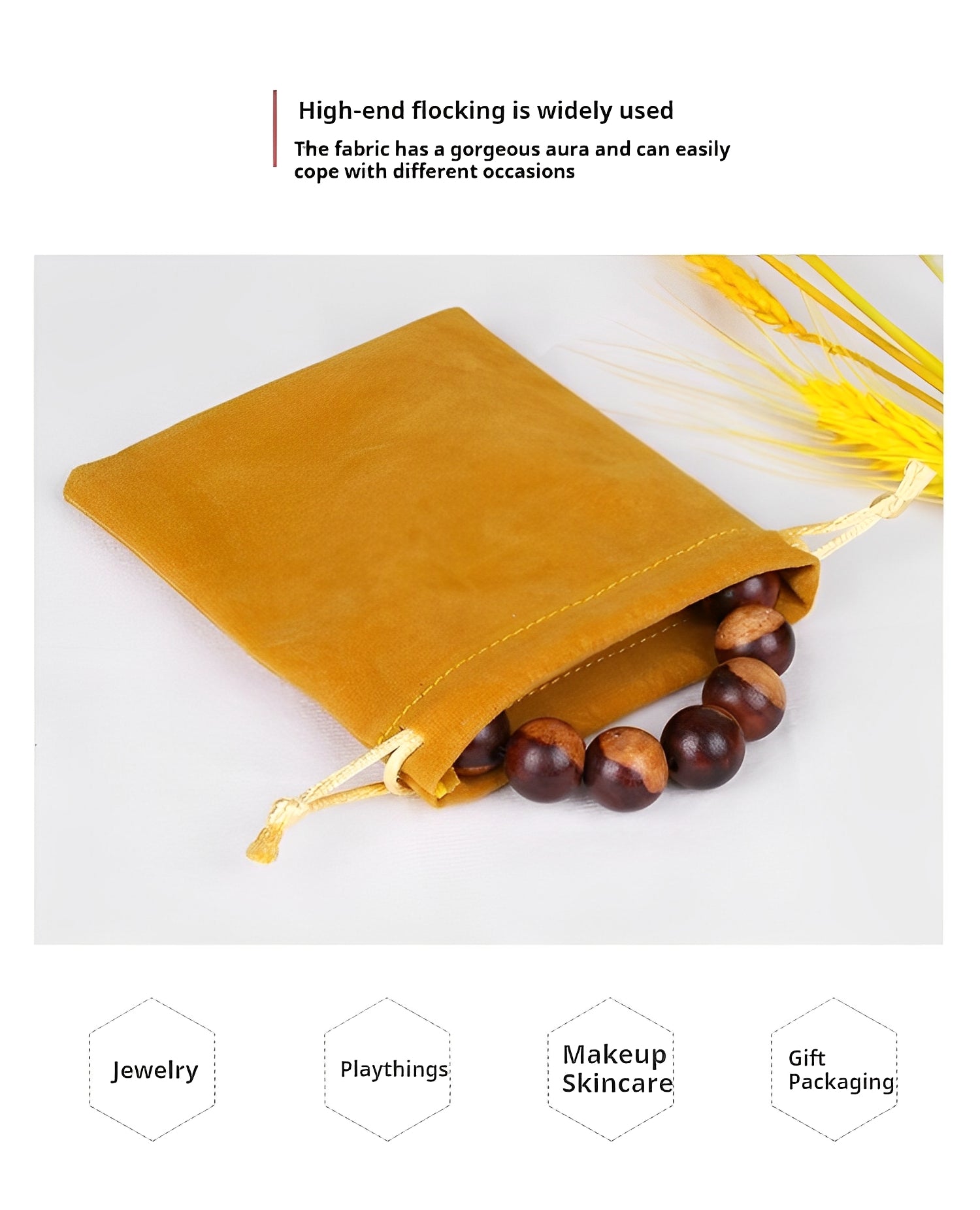 Velvet Bag 70 x 90mm Brown M292 x 200pcs