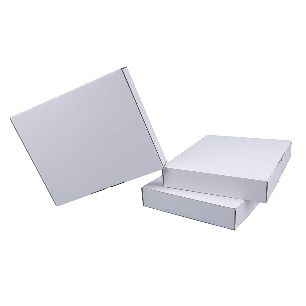 345 x 270 x 70mm Die-cut White Shipping Box B98