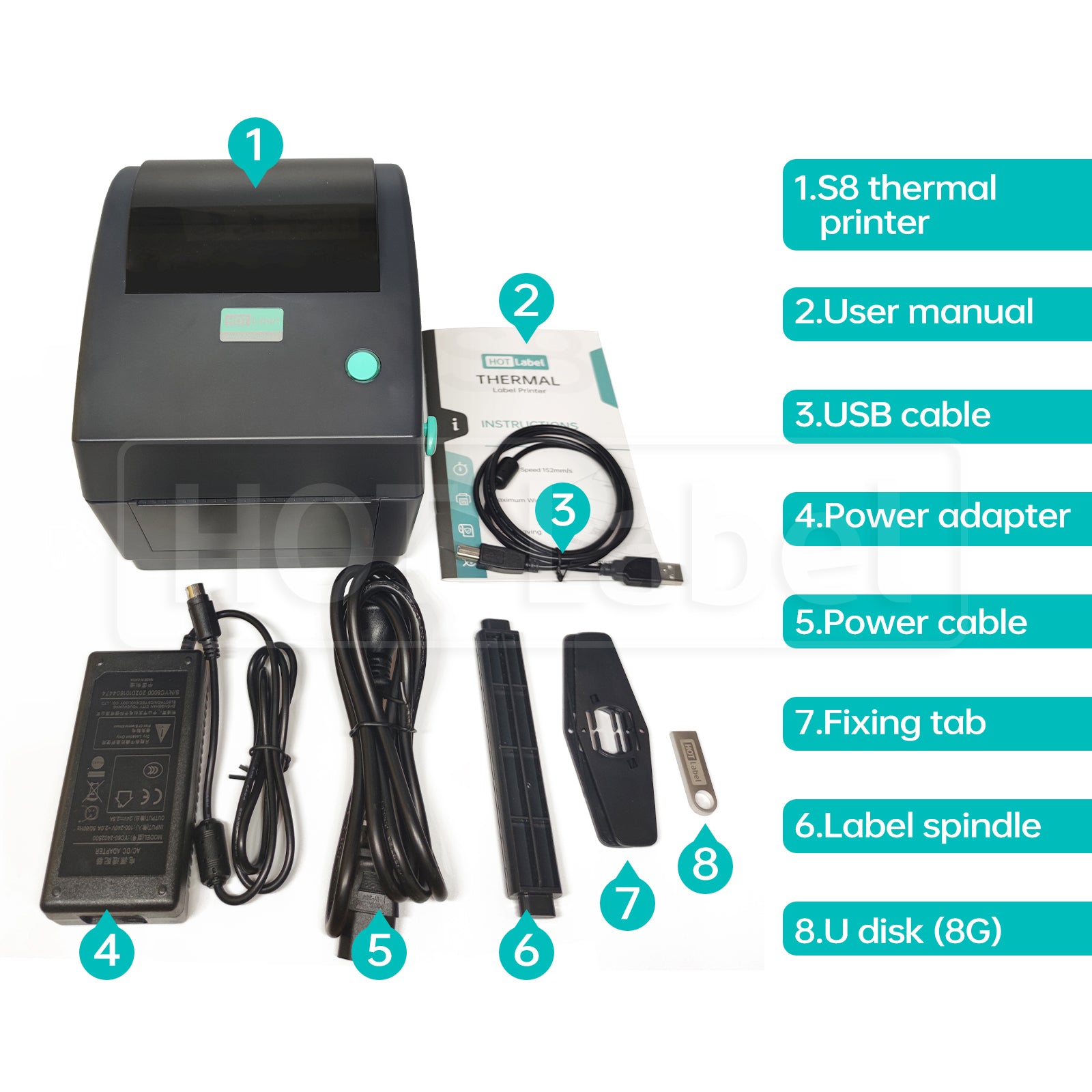 Hotlabel Direct Thermal Label Printer S8 203 DPI