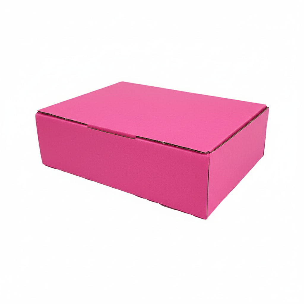 174 x 128 x 53mm Die Cut Hot Pink Postal Box B75