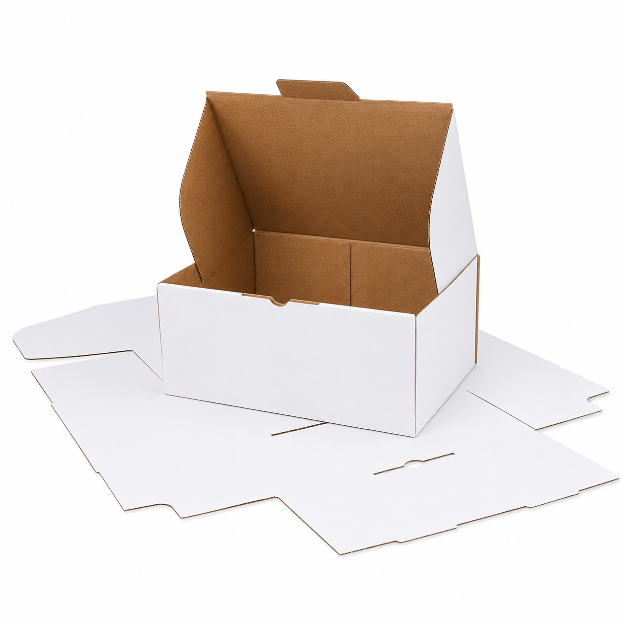 100pcs 220 x 160 x 100mm Diecut White Mailing Box B40