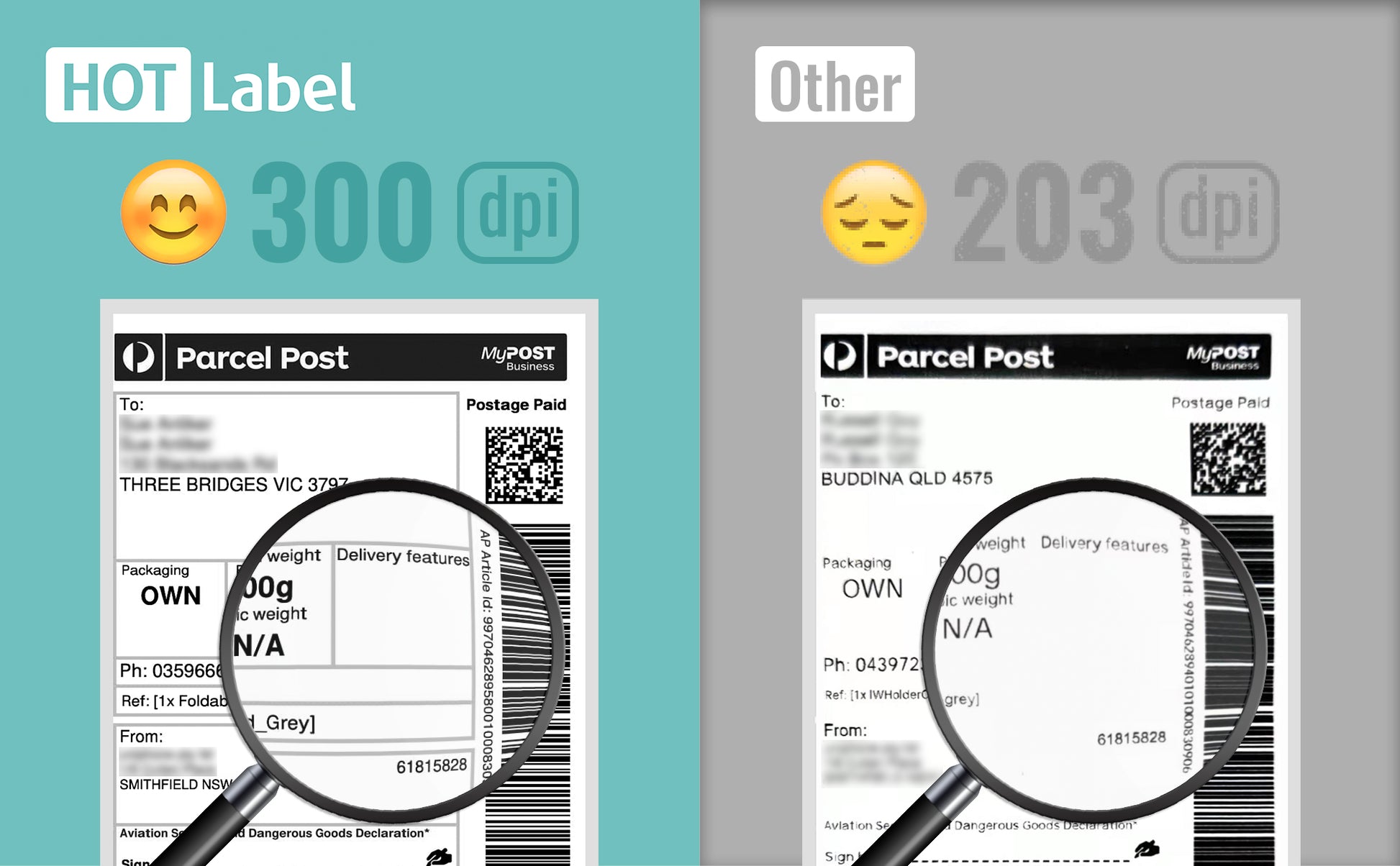 300 DPI Direct Thermal Label Printer A300