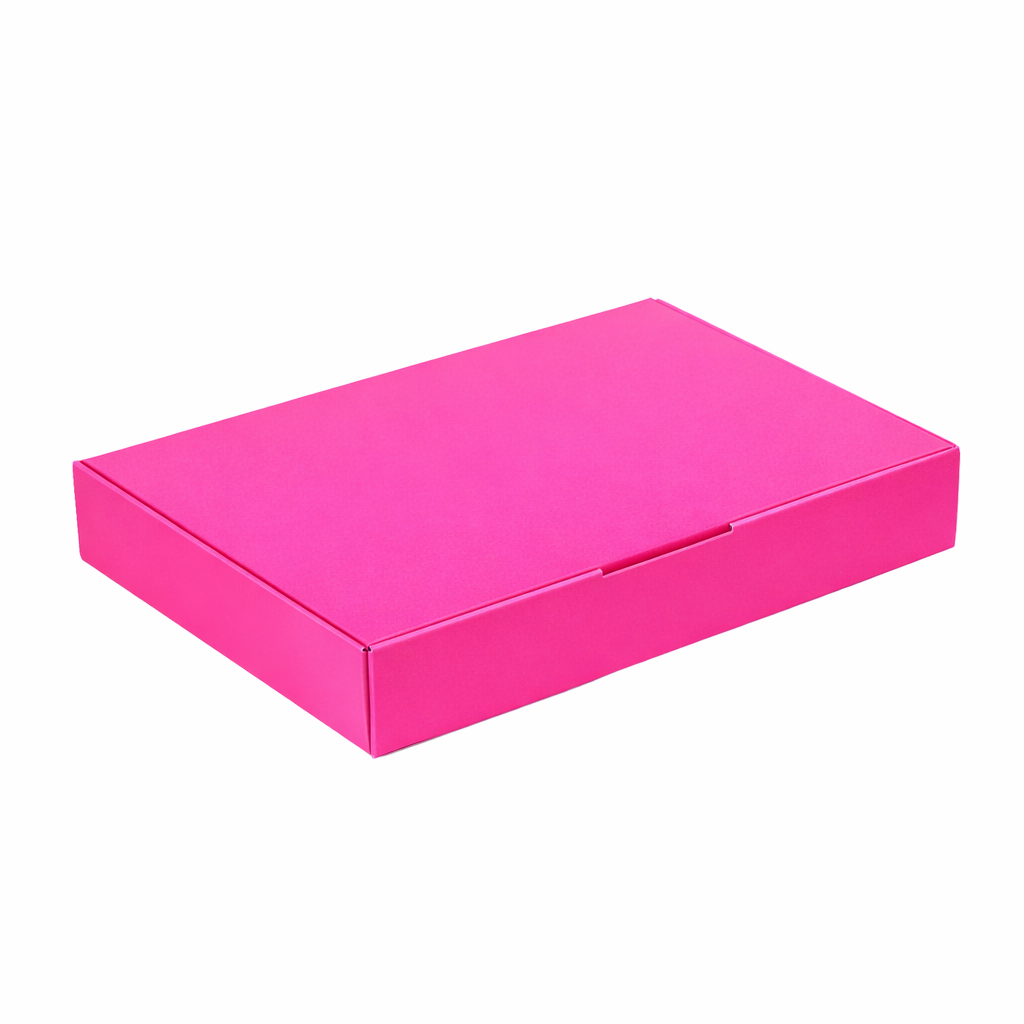 220 x 145 x 35mm Die cut Hot Pink Postal Box B74