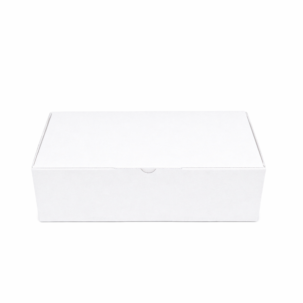 240 x 125 x 75mm Die cut White Mailing Box Eco Friendly B82