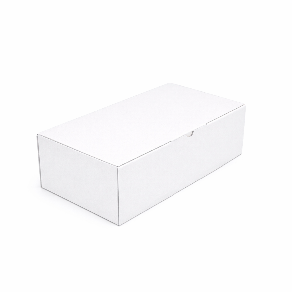240 x 125 x 75mm Die cut White Mailing Box Eco Friendly B82