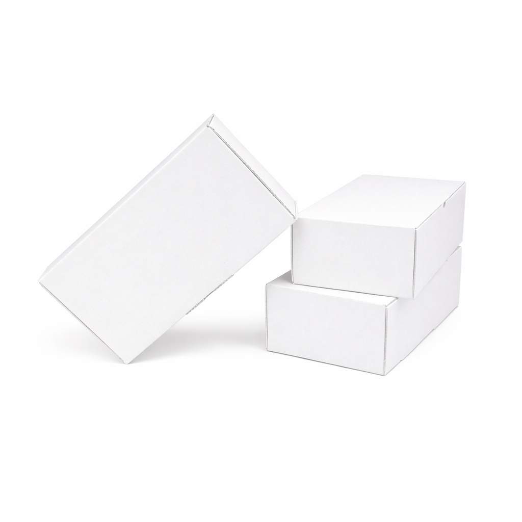 240 x 125 x 75mm Die cut White Mailing Box Eco Friendly B82