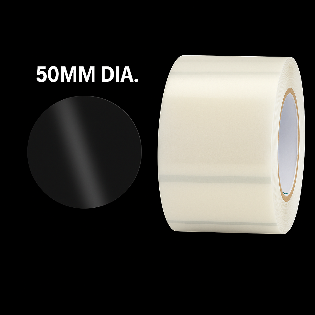 500pcs Clear Round Thermal Sticker Label 50x50mm A253