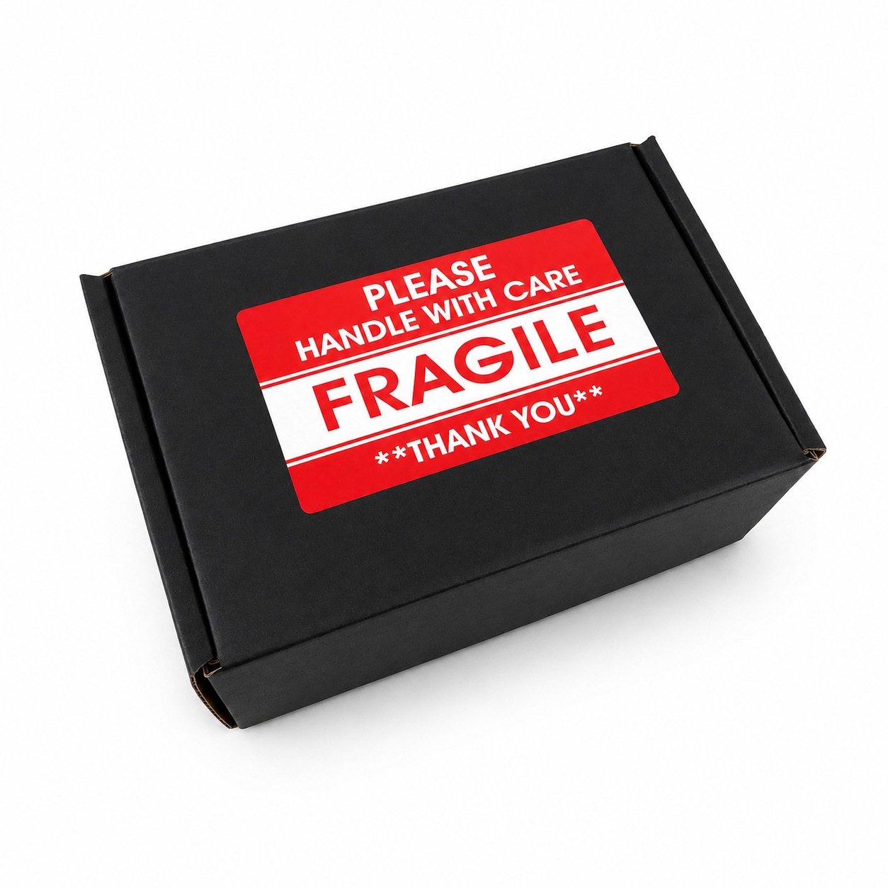 Fragile Labels 76 x 50mm Red Warning Sticker Handle With Care x500