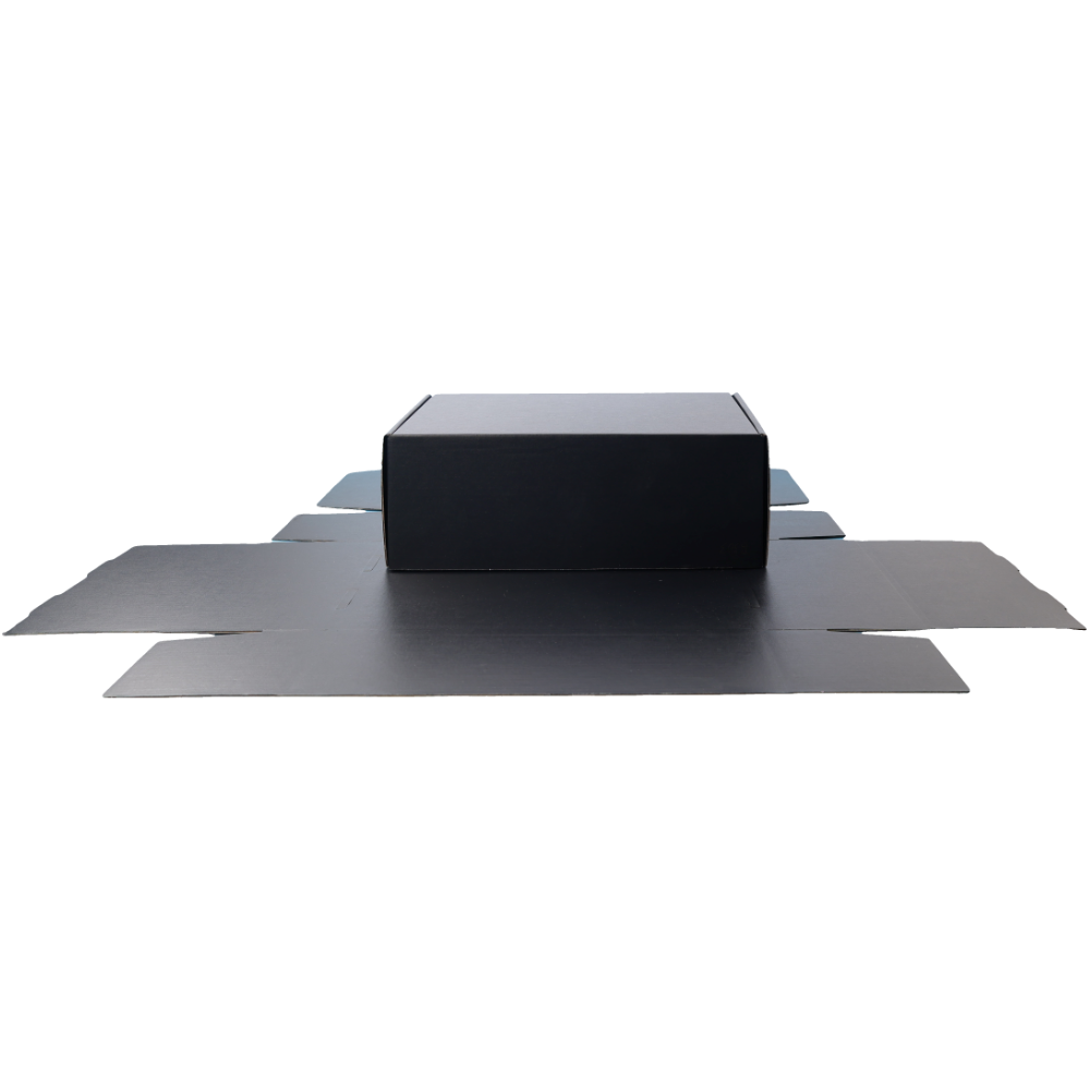 270 x 200 x 95mm Premium Tuck Full Black Mailing Box B303