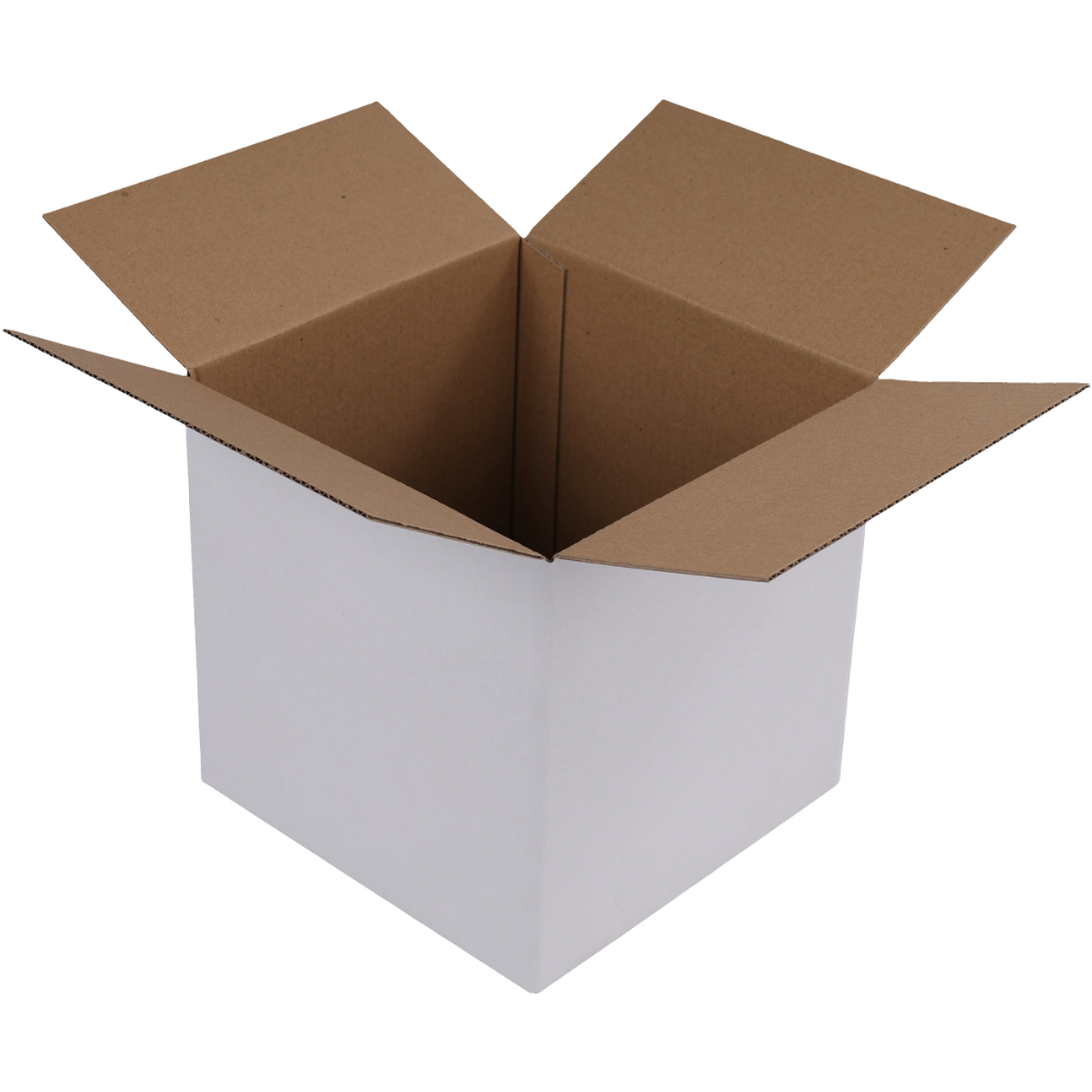100pcs 180 x 180 x 180mm Regular White Mailing Box B48