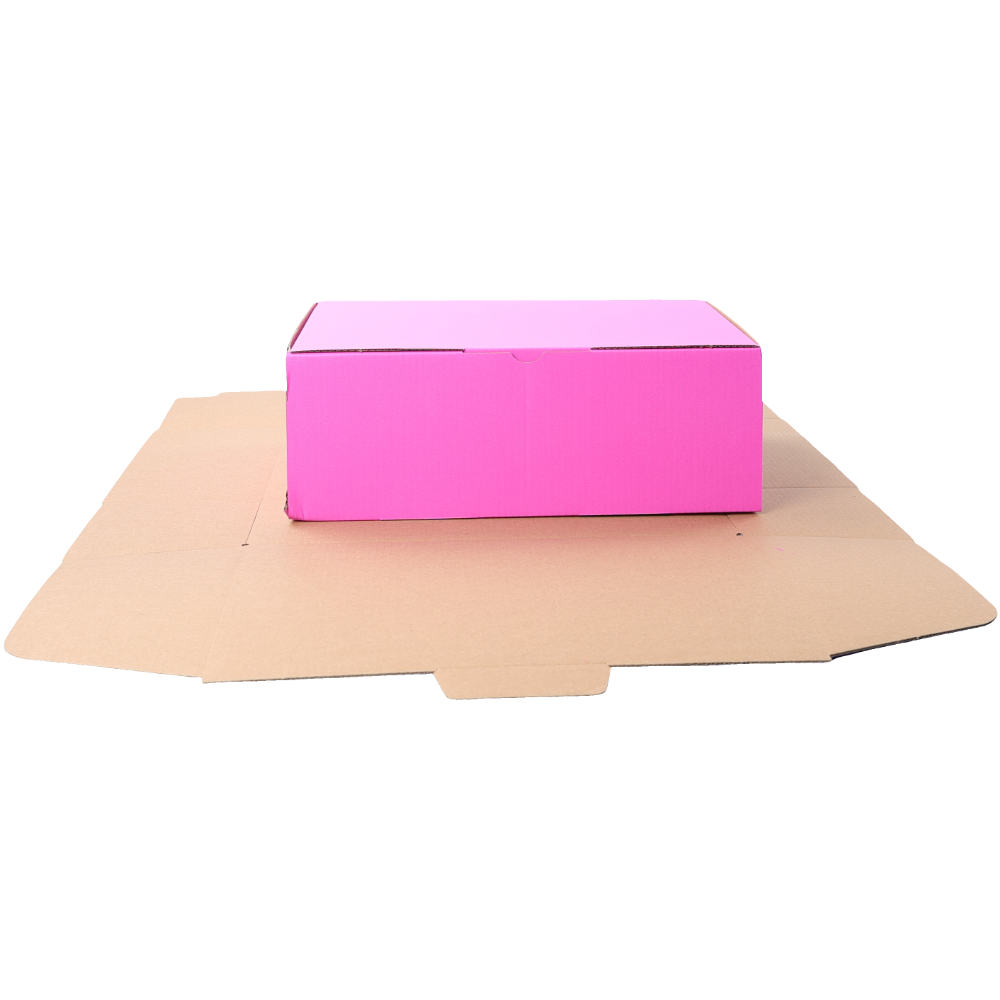 270 x 200 x 95mm Die cut Hot Pink Postal Box B163