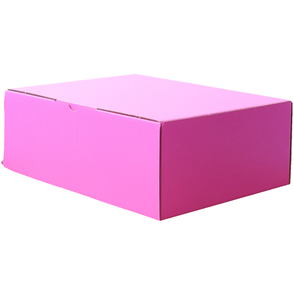 270 x 200 x 95mm Die cut Hot Pink Postal Box B163