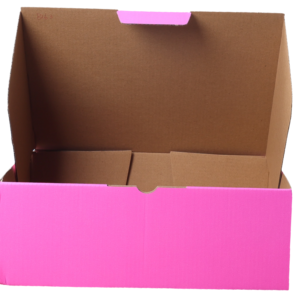 270 x 200 x 95mm Die cut Hot Pink Postal Box B163