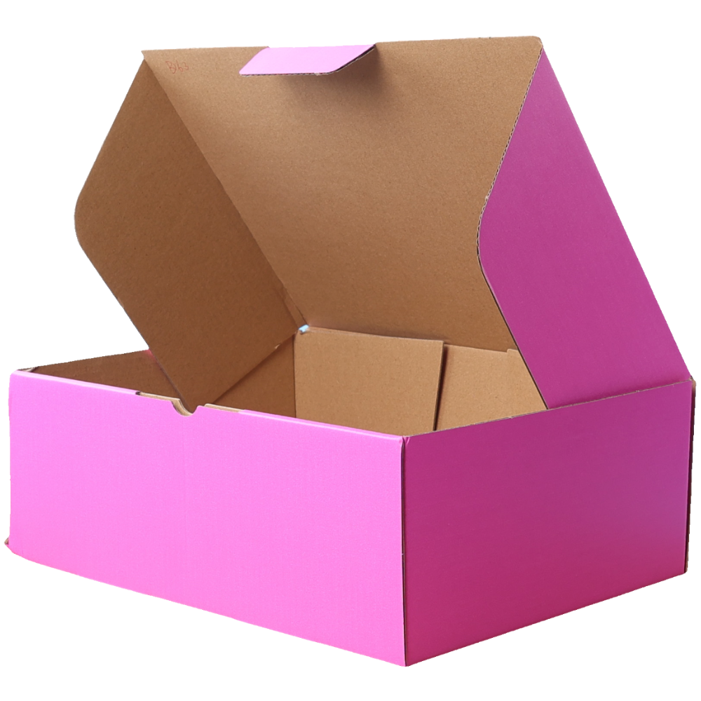 270 x 200 x 95mm Die cut Hot Pink Postal Box B163