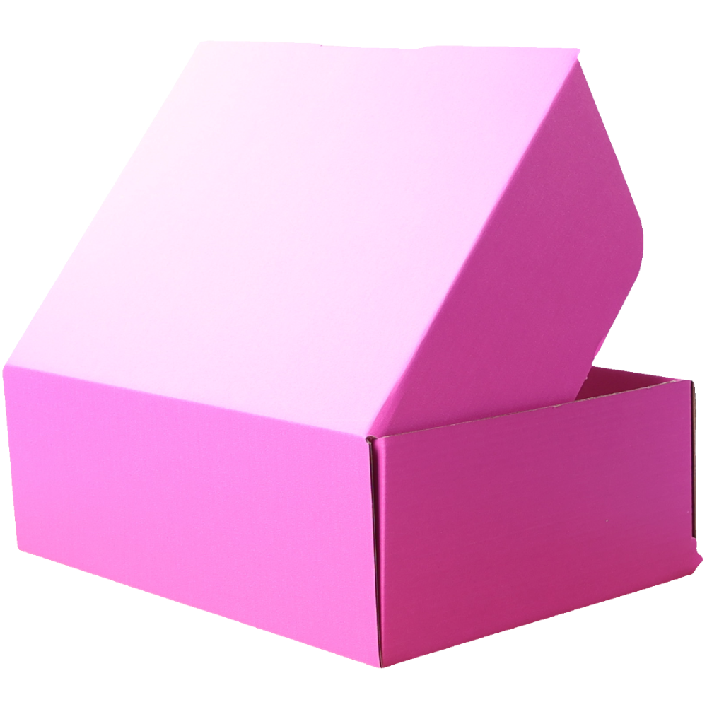 270 x 200 x 95mm Die cut Hot Pink Postal Box B163