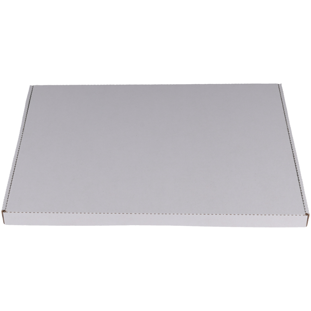 310 x 230 x 16mm A4 Tuck Front Superflat White Mailing Box B37