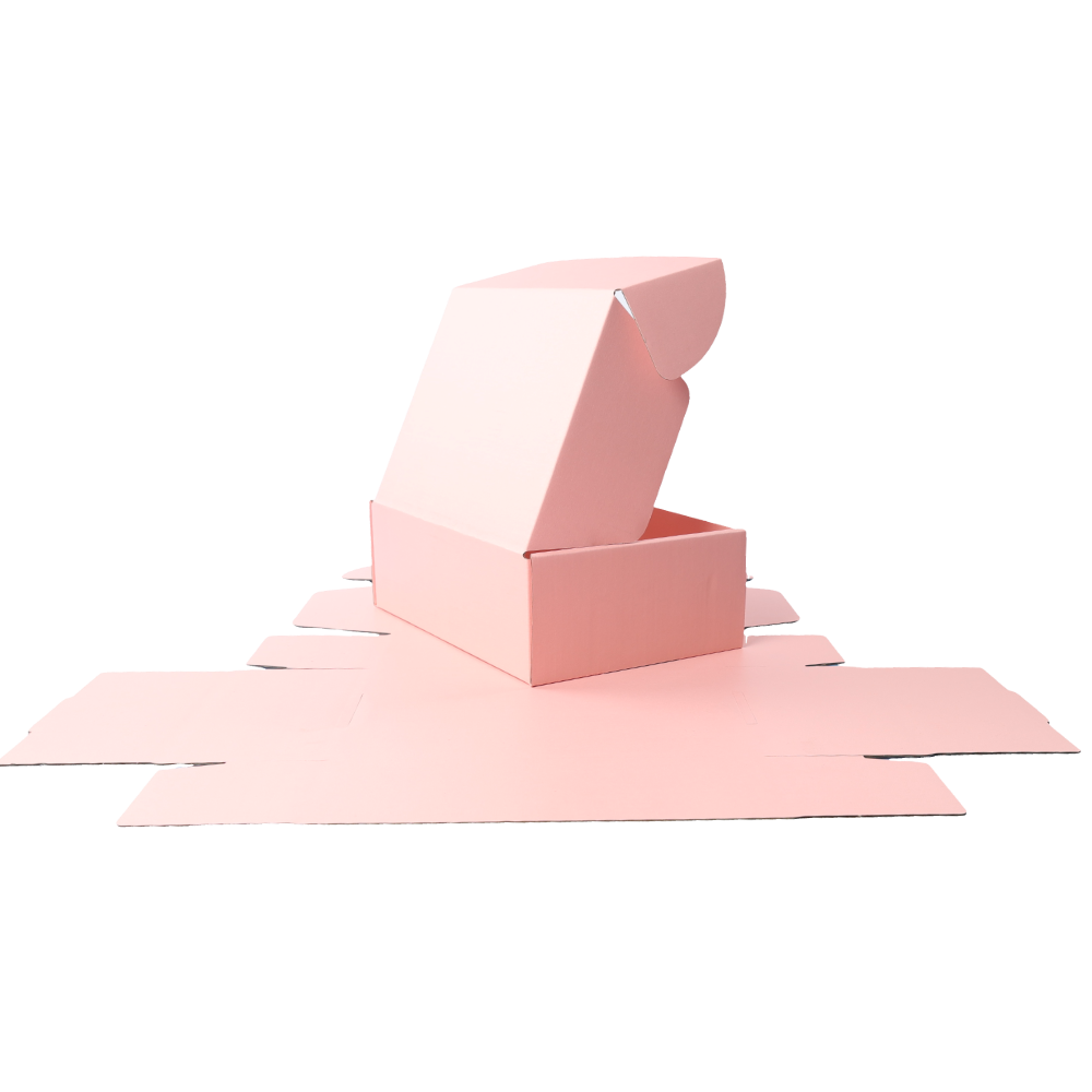 220 x 160 x 77mm A5 Die cut Rose Pink Mailing Box B284