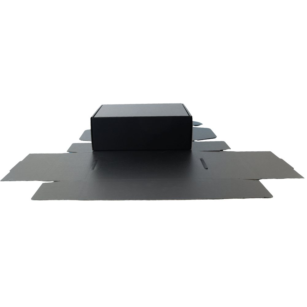 220 x 160 x 77mm A5 Premium Tuck Full Black Mailing Box B195