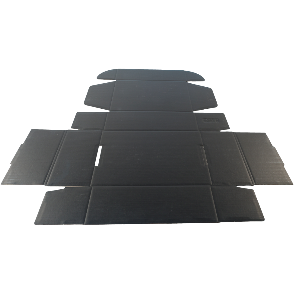 220 x 160 x 77mm A5 Premium Tuck Full Black Mailing Box B195