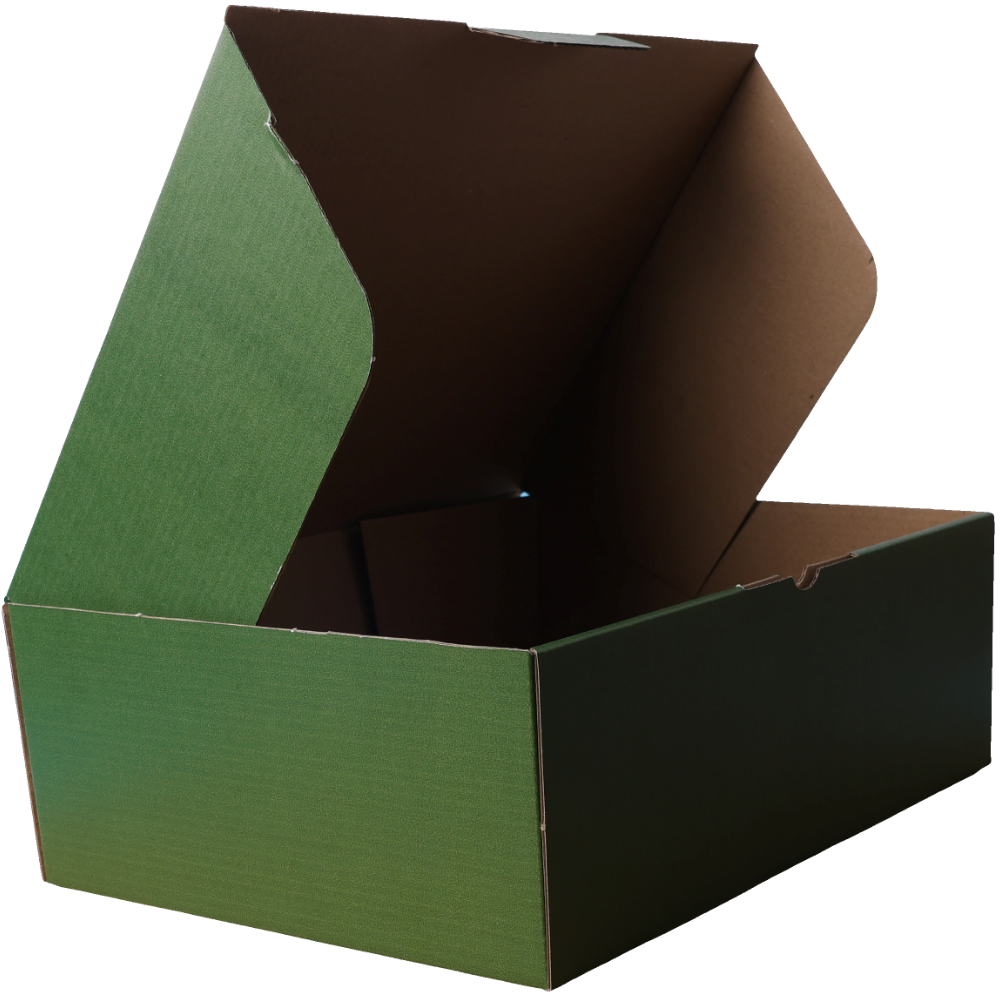 310 x 230 x 105mm A4 Die cut Green Mailing Box B60