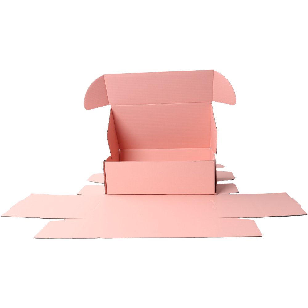 240 x 125 x 75mm Die cut Rose Pink Mailing Box B283