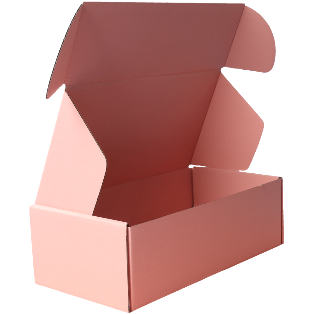 240 x 125 x 75mm Die cut Rose Pink Mailing Box B283