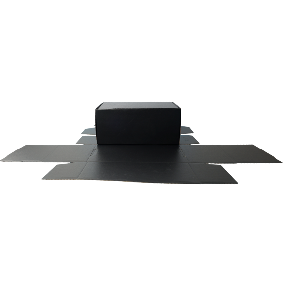 270 x 160 x 120mm Die cut Full Black Mailing Box B239