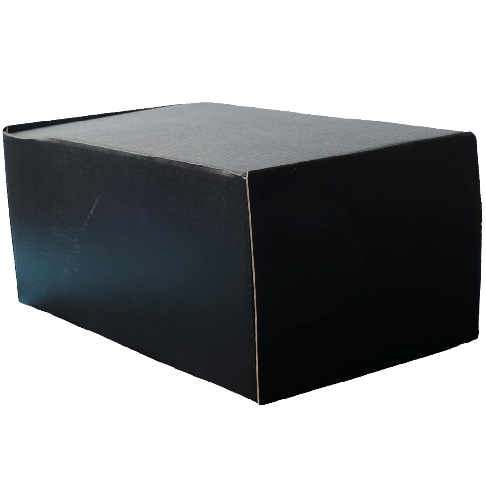 270 x 160 x 120mm Die cut Full Black Mailing Box B239