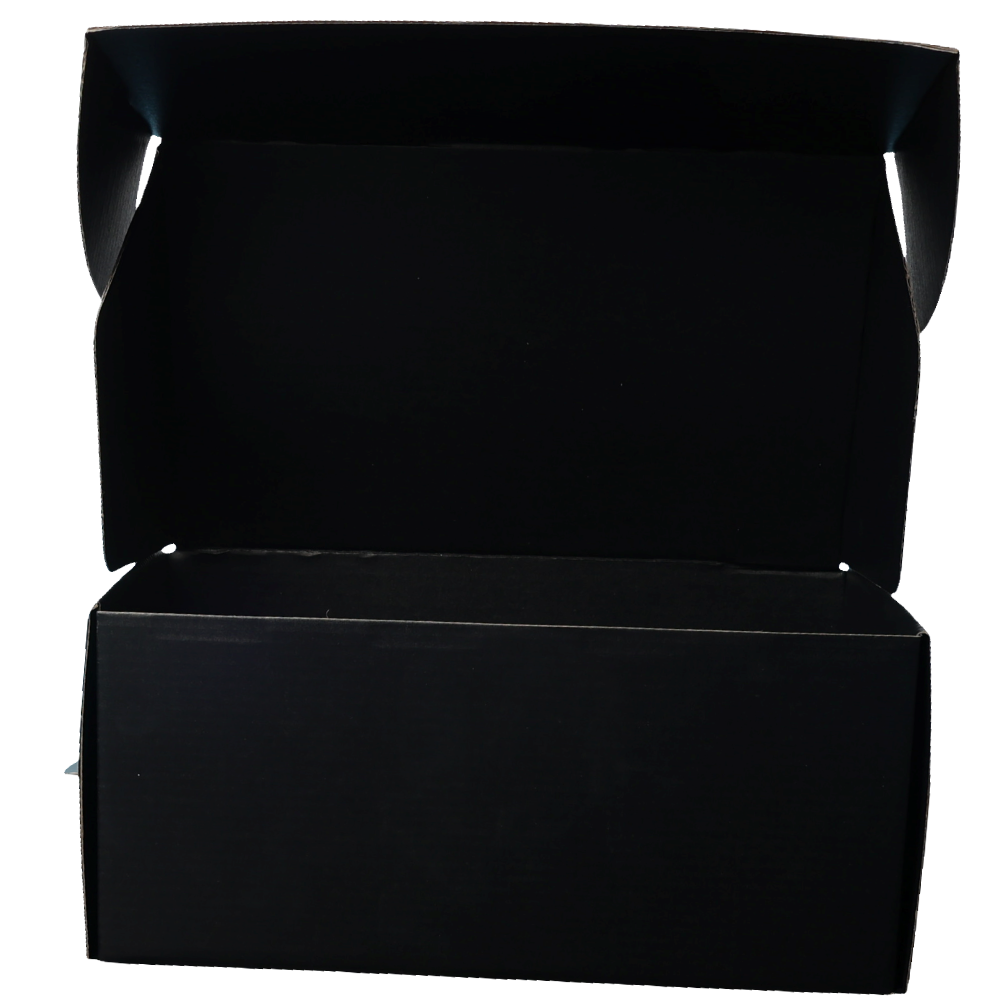 270 x 160 x 120mm Die cut Full Black Mailing Box B239
